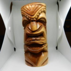 Hand-Carved Tiki Statue - Vintage